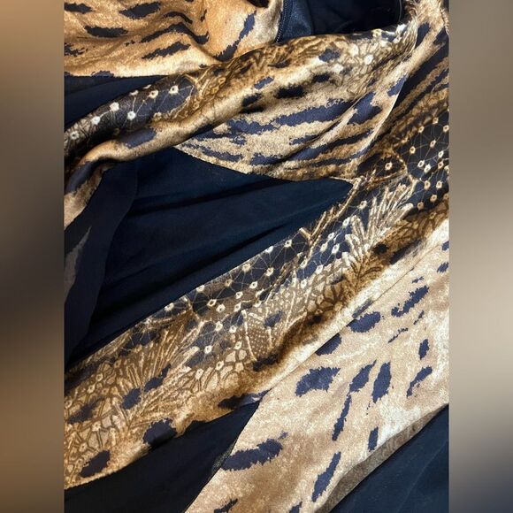 Sean Couture vintage Elegant Black and Gold cocktail Halter Dress size Small - Picture 10 of 10